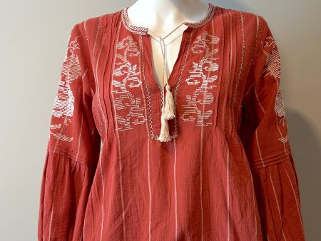 Ulla Johnson Embroidered Cotton Blouse Size 2 Supply