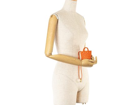 Bottega Veneta Nappa Intrecciato Maxi Cabat Bag Charm Orange For Discount