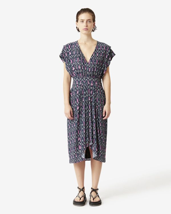 ISABEL MARANT ÉTOILE Almeya Printed Midi Dress Online Hot Sale