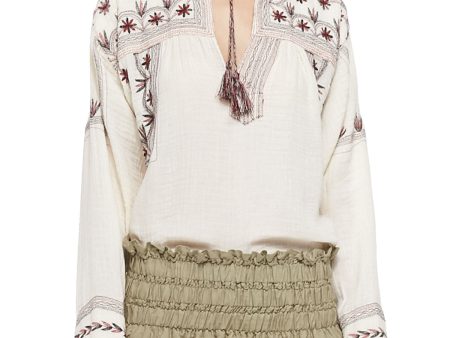 ÉTOILE ISABEL MARANT Vicky Embroidered Blouse Size 38 6 For Cheap