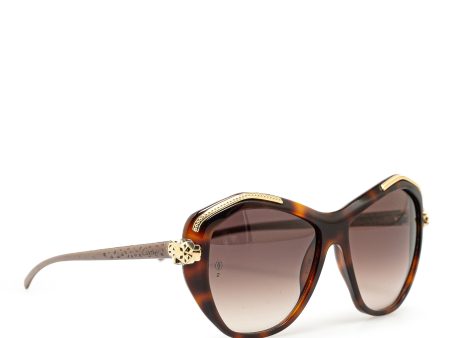 Cartier Panthere Wild De Cartier Geometric Sunglasses Brown For Discount