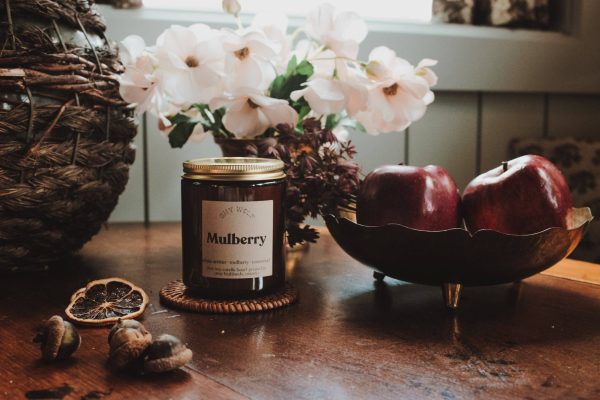 Shy Wolf Candles - Mulberry Candle - Autumn Decor, Rosewood, Amber Fragrance Sale